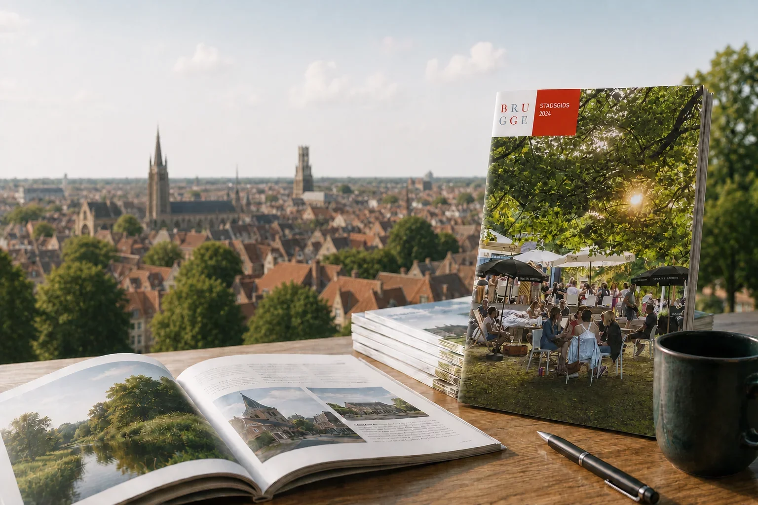Brugge Stadsgids 2024 als gedrukte inwonersgids van PUBLI-touch
